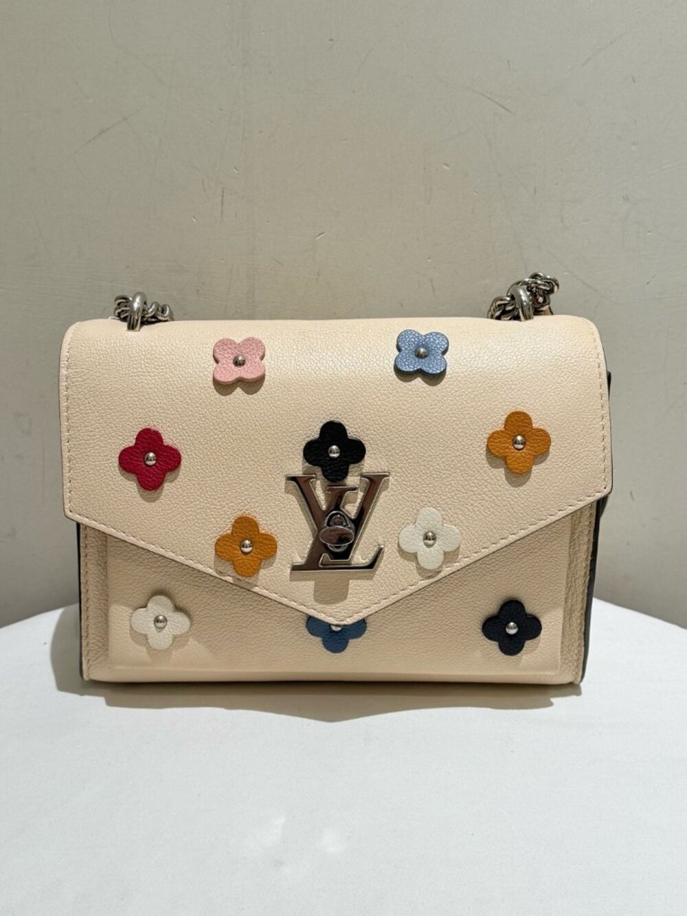 Louis Vuitton MyLockme BB Cream Calfskin Limited‑Edition Crossbody Bag